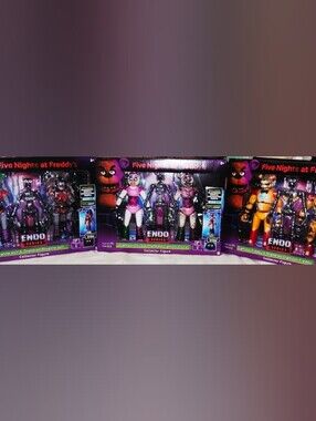 Five Nights at Freddy's Endo Series Glamrock Chica, Freddy, Roxane Set Of 3 NEW